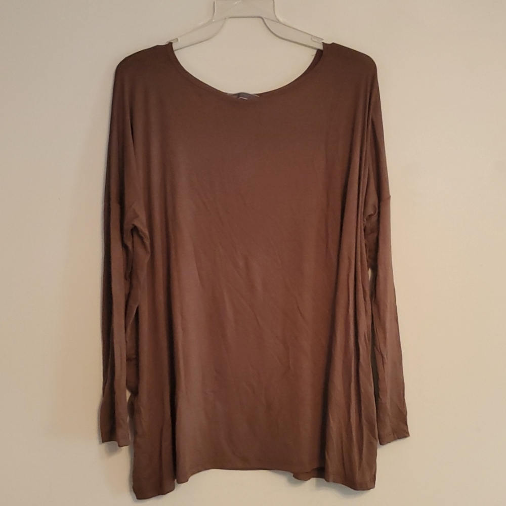 Cherish Brown Long Sleeve Top